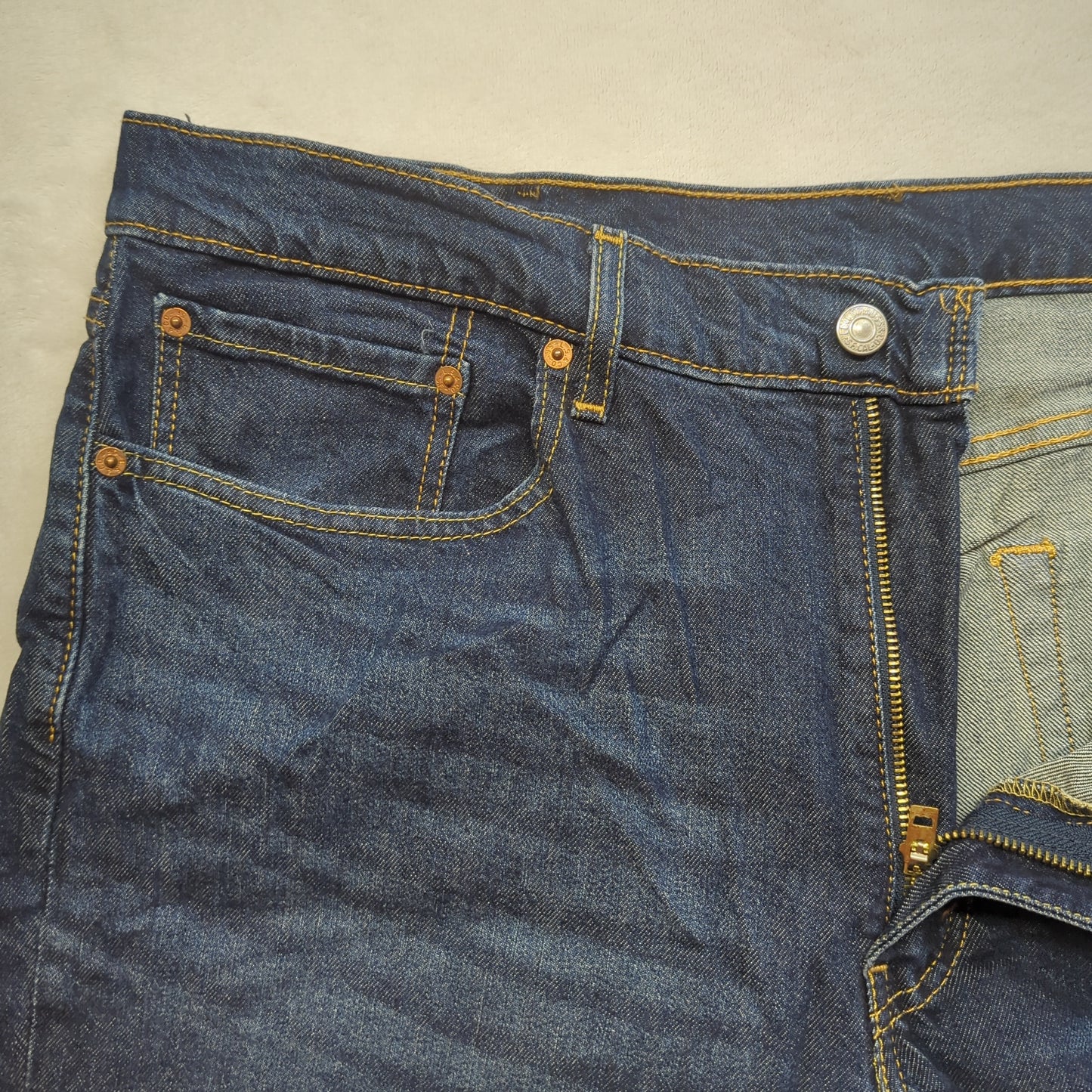 Levi's 514 Regular Straight Fit Blue Denim Cotton Jeans Men Size W38/L28