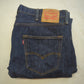 Levi's 501 Regular Straight Fit Dark Blue Denim Jeans Men Size W38/L34