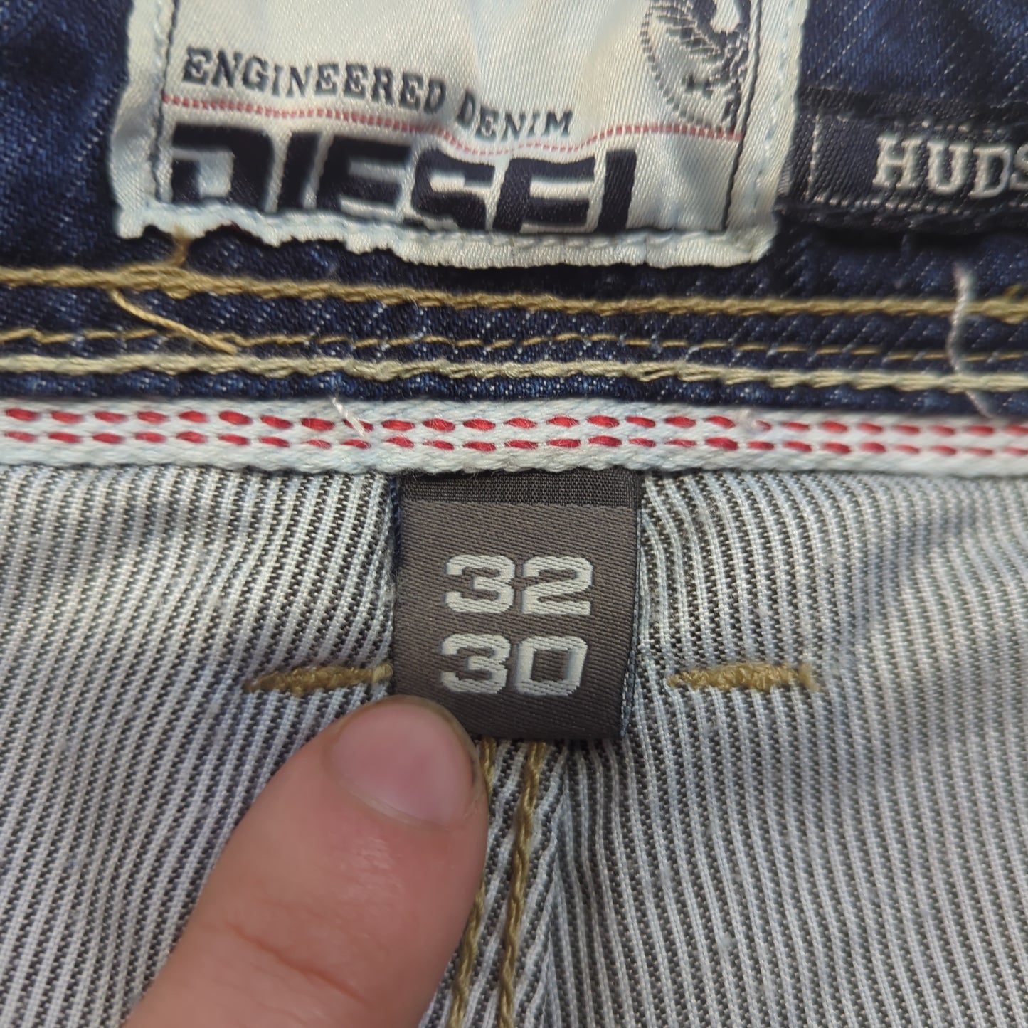 Diesel Hudson Bootcut Blue Stonewash Denim Jeans Men Size W32/L30