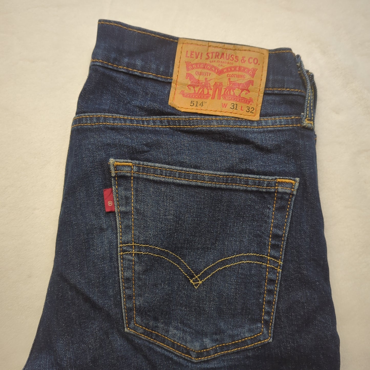 Levi's 514 Regular Straight Fit Blue Denim Jeans Men Size W31/L32