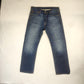 Levi's 501 Regular Straight Fit Blue Stonewash Denim Jeans Men Size W34/L30