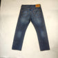 Levi's 501 Regular Straight Fit Blue Stonewash Denim Jeans Men Size W34/L30
