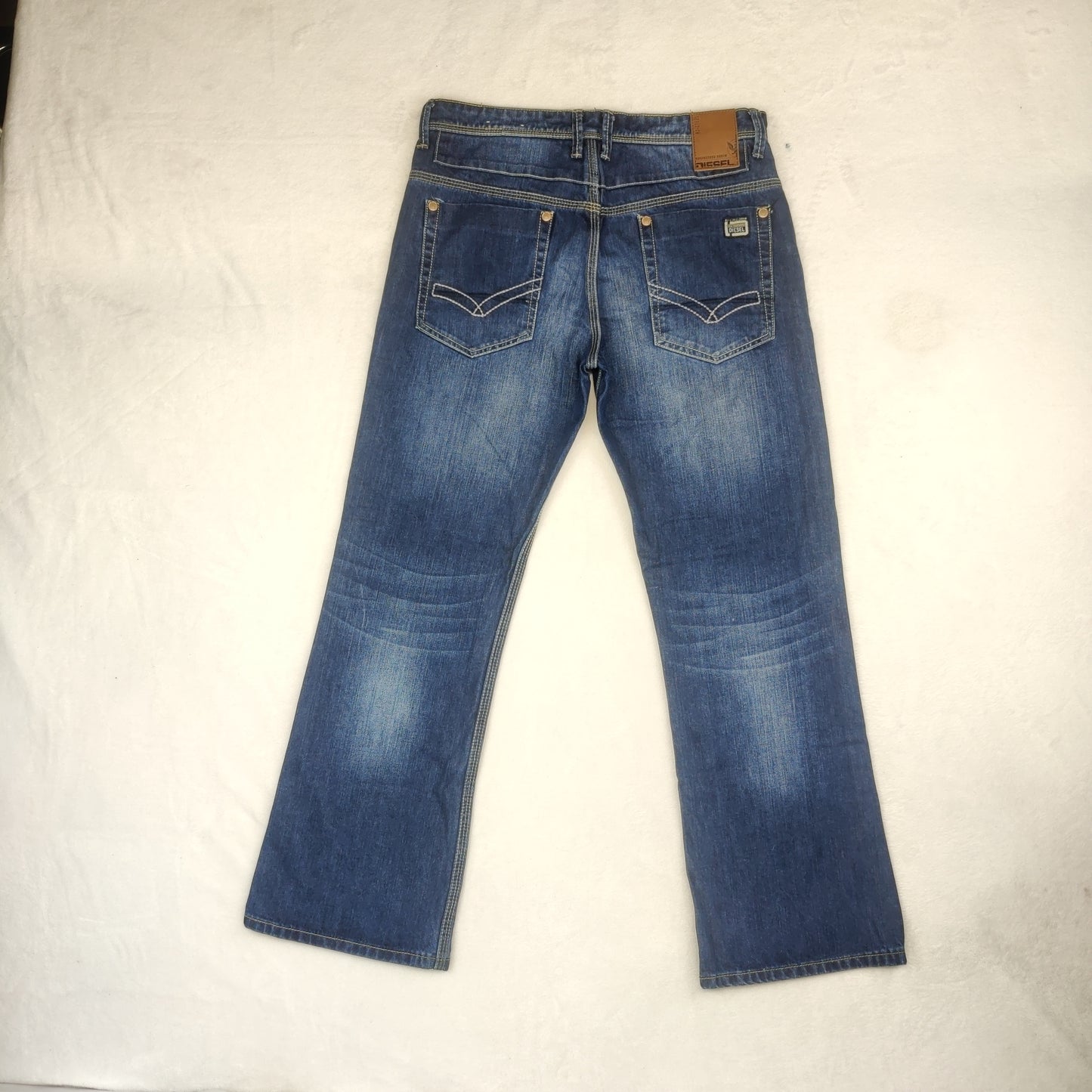 Diesel Hudson Bootcut Blue Stonewash Denim Jeans Men Size W32/L30