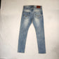 U.S Polo Assn Regular Slim Fit Acid Wash Blue Denim Jeans Men W32/L32