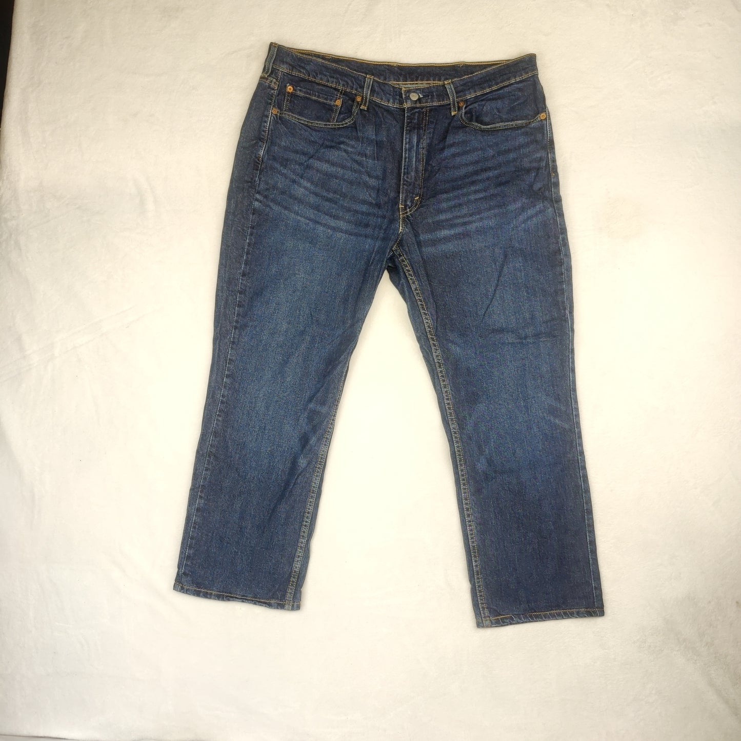 Levi's 514 Regular Straight Fit Blue Denim Cotton Jeans Men Size W38/L28