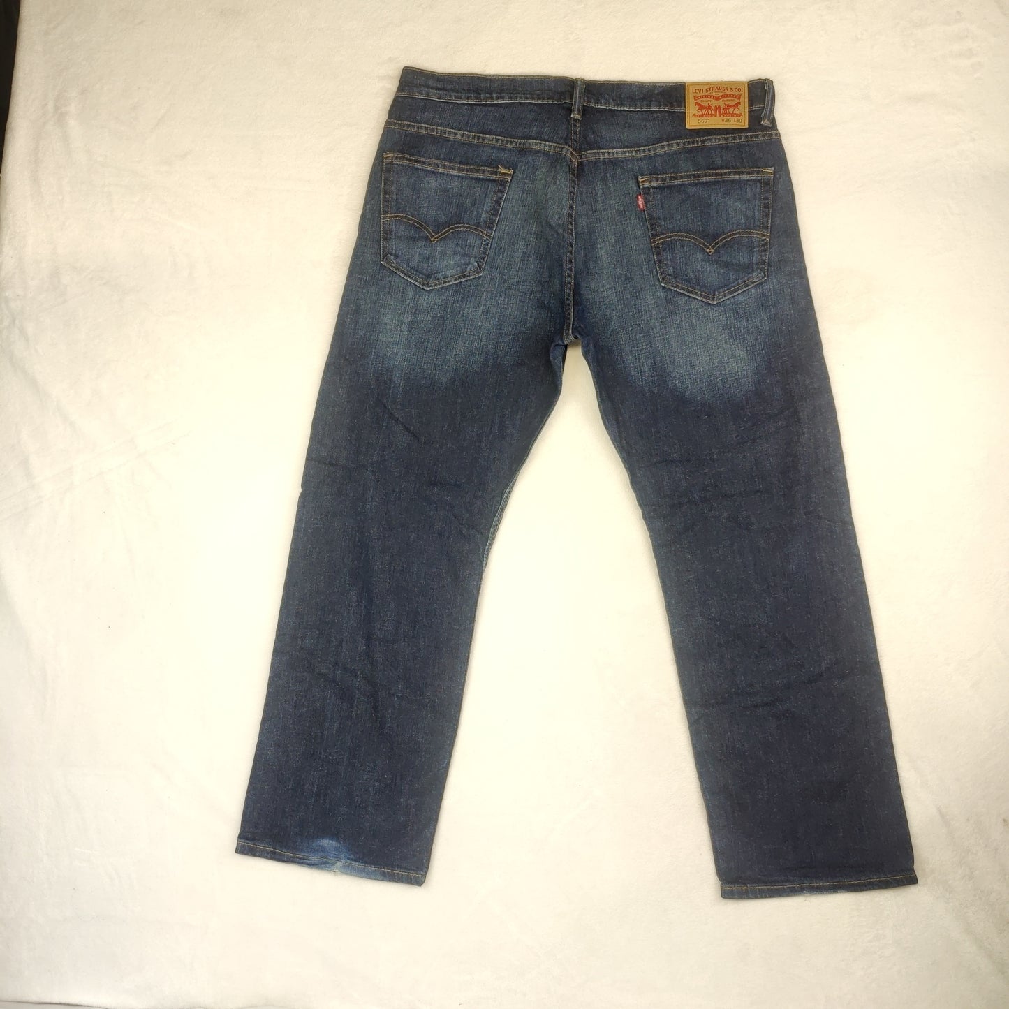 Levi's 569 Loose Straight Fit Dark Blue Denim Jeans Men Size W36/L30