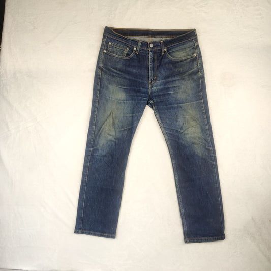 Levi's 514 Regular Straight Fit Blue Denim Cotton Jeans Men Size W34/L30