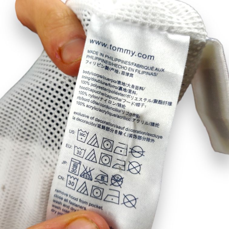Tommy Hilfiger Vintage White USA Windbreaker Jacket Women Size Large