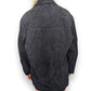 Gapelle Vintage Black Suede Leather Overcoat Coat Women Size Medium