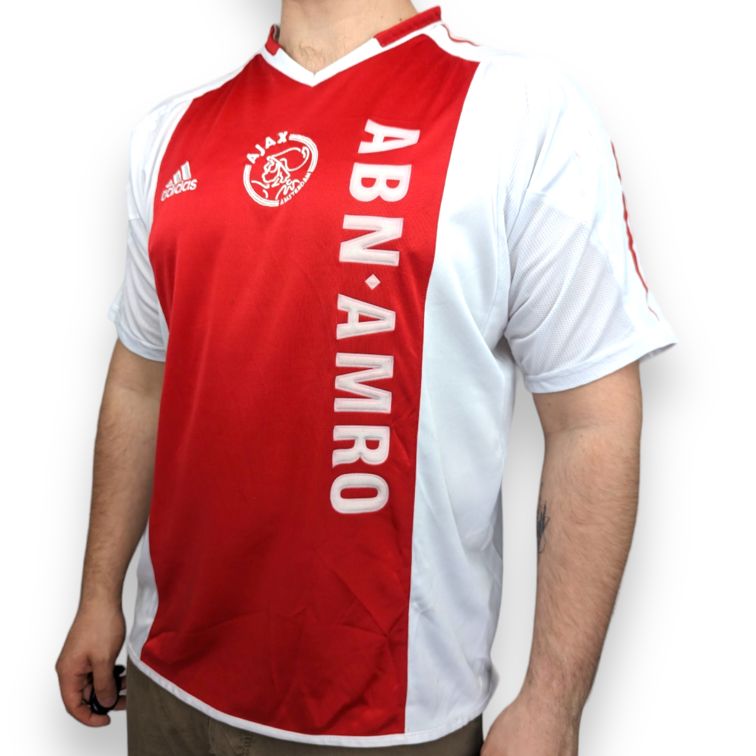 Ajax 2005/05 Home Jersey Van Der Vaart Red Adidas Football Shirt Men Size XL