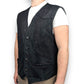 Hide Park Vintage Black Real Leather Vest Waistcoat Men Size XL