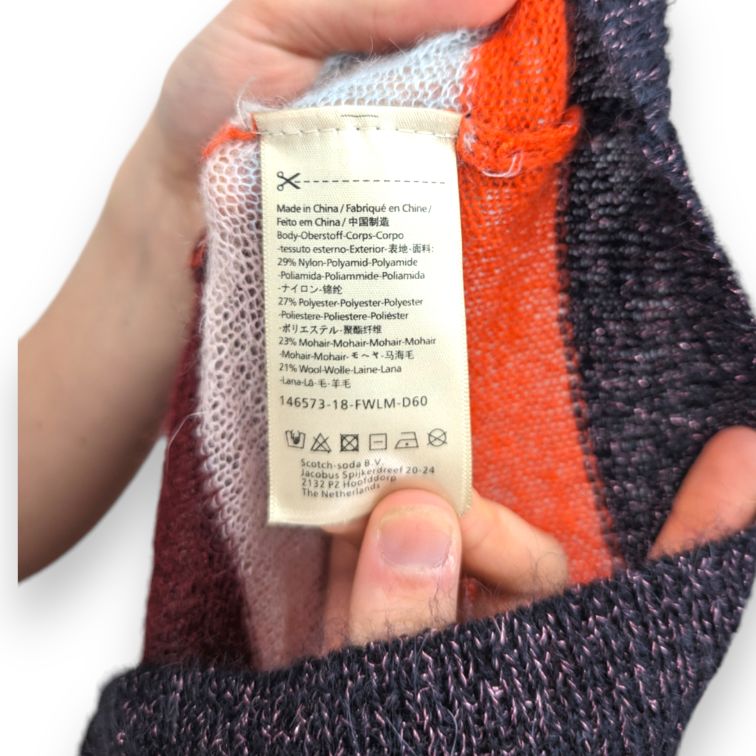 Scotch and Soda Multicolour Crew Neck Pullover Jumper Women Size Large