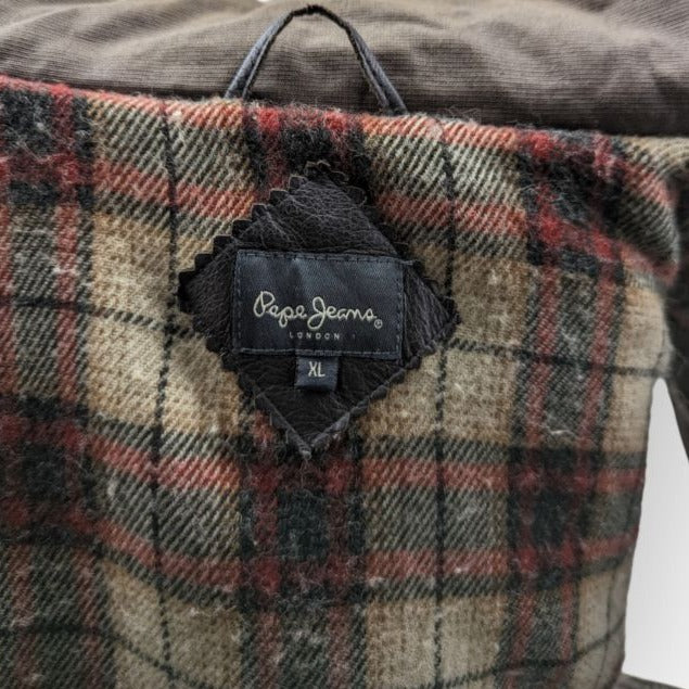 Pepe Jeans Vintage Brown Insulated Puffer Gilet Jacket Men Size XL