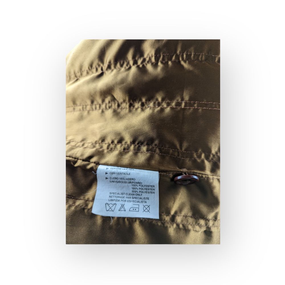 Mission Vintage Brown Button Up Suede Leather Jacket Coat Men Large