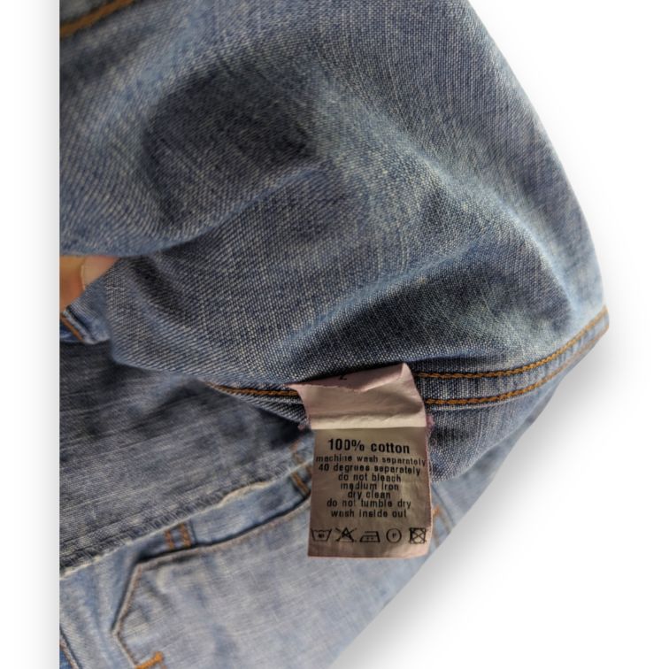 Tommy Hilfiger Vintage USA 85 Blue Trucker Denim Jacket Men Size Large