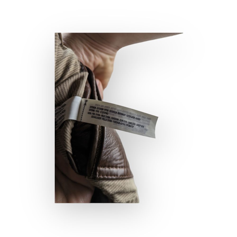 Vintage Brown Button Up Soft Sheep Leather Jacket Blazer Men Size Large