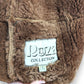 Roza Vintage Brown Button Fur Lined Suede Leather Long Coat Women Size Large