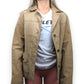 Paco Collection Beige Button Suede Leather Jacket Women Size Small