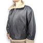 Dapa Black leather jacket fur lined Men Size Medium