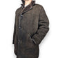 Nurseys Vintage Brown Button Fur Lined Suede Leather Jacket Coat Men Size Large