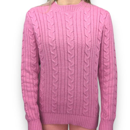Diesel Pink Knit Long Sleeve Crew Neck Pullover Jumper Women Size Medium