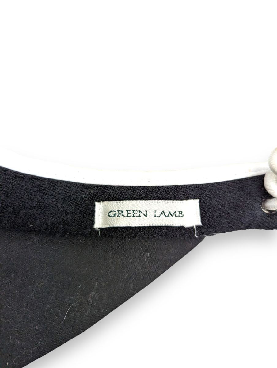 Green Lamb Vintage Blue Visor Butterfly Hat Women One Size