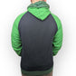 Nike Vintage Black Green Half-zip Pullover Hoodie Men Size Medium