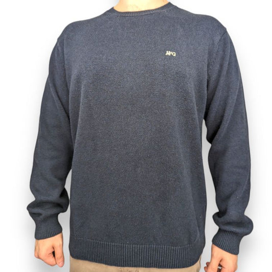 Mcgregor Navy Crew Neck Pullover Sweatshirt Men Size Large