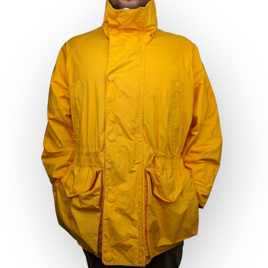 Nautica Vintage Yellow Windbreaker Jacket Men Size Medium