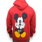 Disney Vintage Mickey Mouse Red Pullover Hoodie Men Size XL
