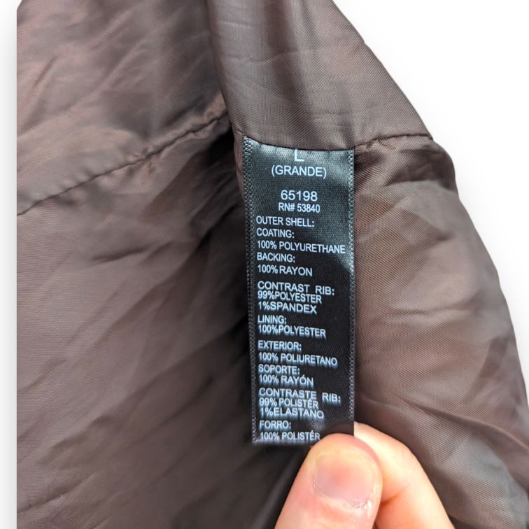 Ambiance Appared Vintage Brown Leather Biker Jacket Women Size XL