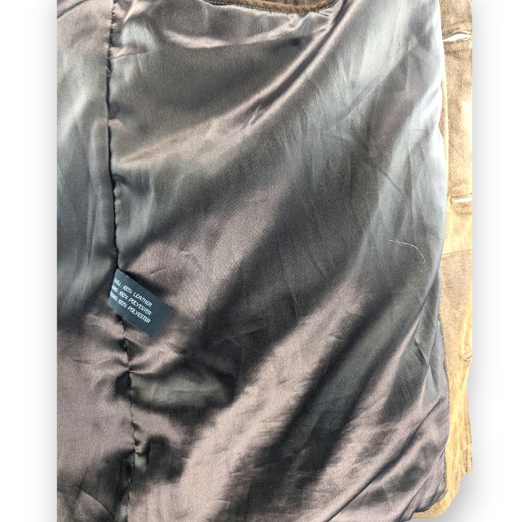 Inspire By RINO & PELLE Vintage Brown Button Leather Jacket Men Size XL