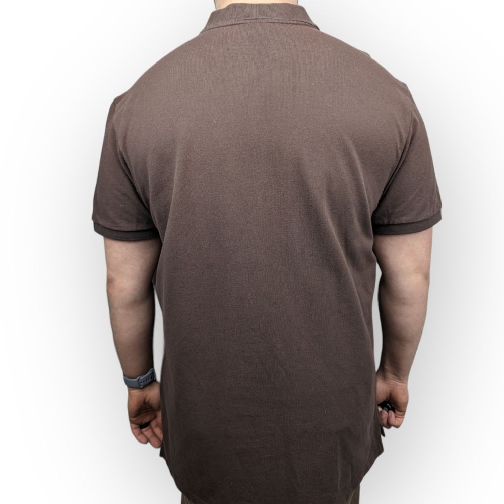 Nike Vintage Brown Cotton Short Sleeve Activewear Polo Shirt Men 2XL