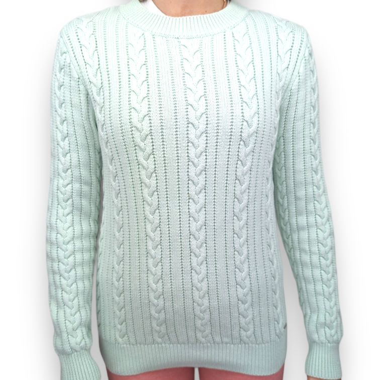 Diesel Blue Knit Long Sleeve Crew Neck Pullover Jumper Women Size Small