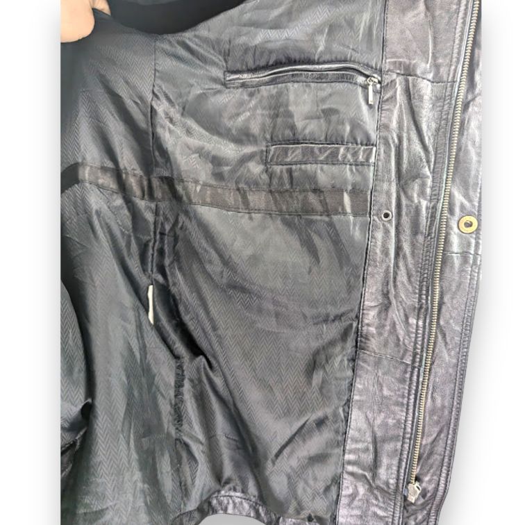Aviatrix Vintage Black Leather Jacket Coat Men Size Medium