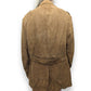 St Michael Brown Button Suede Leather Coat Jacket Women Size Large