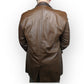 Vintage Brown Button Up Soft Sheep Leather Jacket Blazer Men Size Large