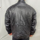Real Leather Vintage Black Leather Motorcycle Jacket Men Size Large