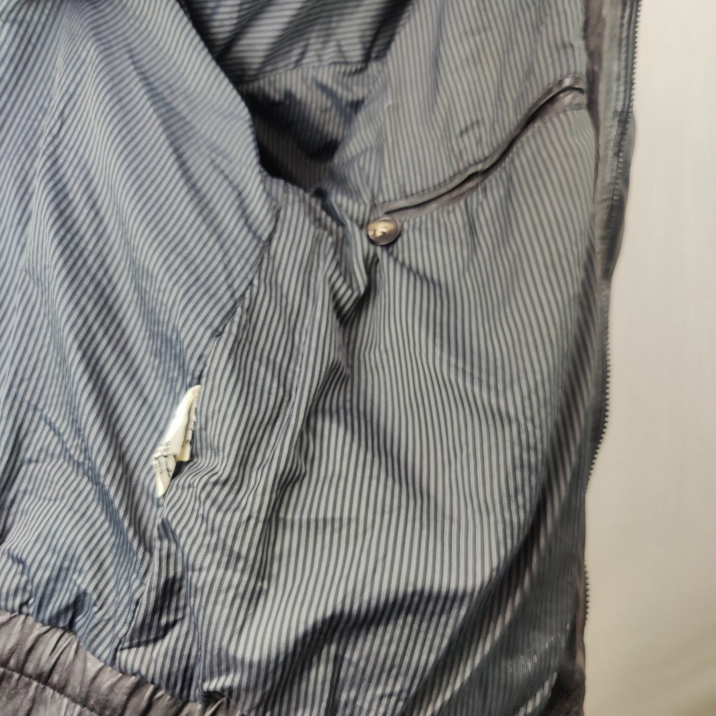 Real Leather Vintage Black Leather Motorcycle Jacket Men Size Large