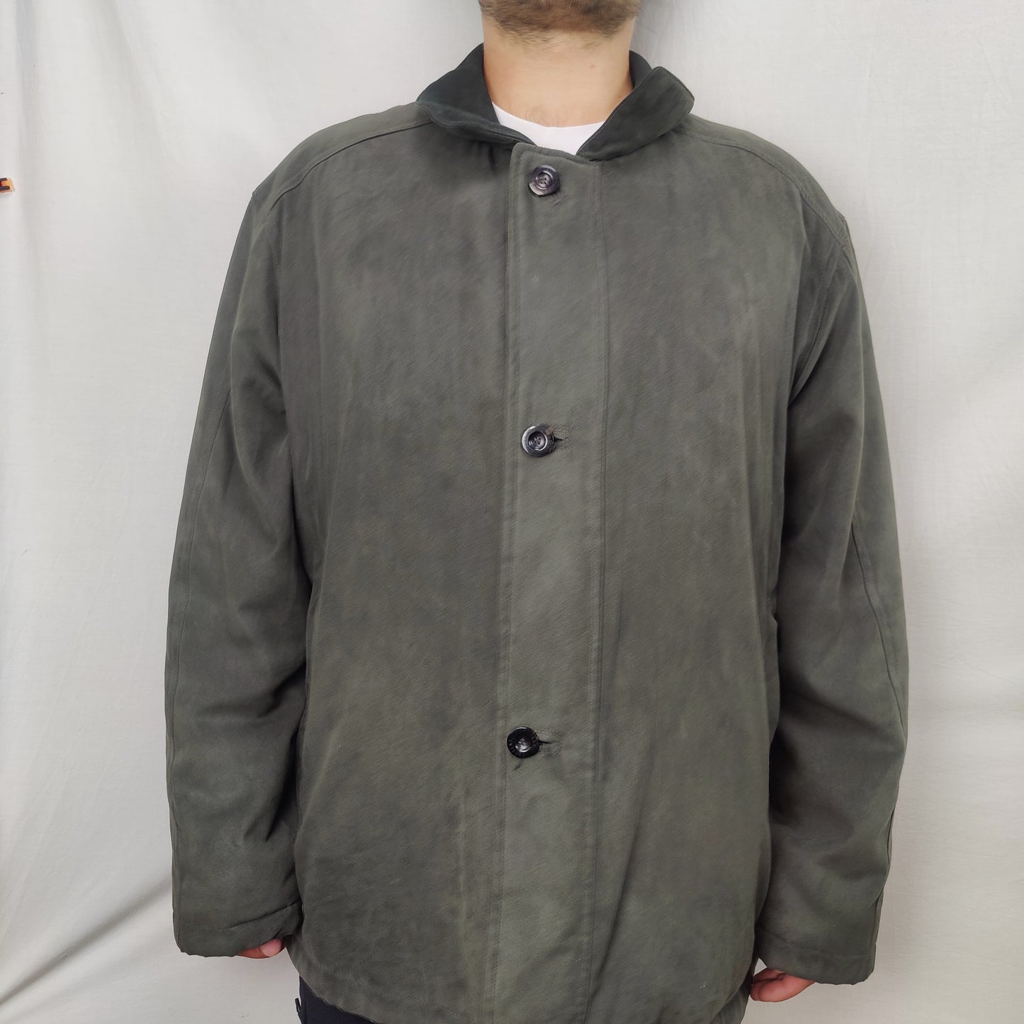 Douglas Vintage Dark Grey Pea Coat Jacket Men Size XL