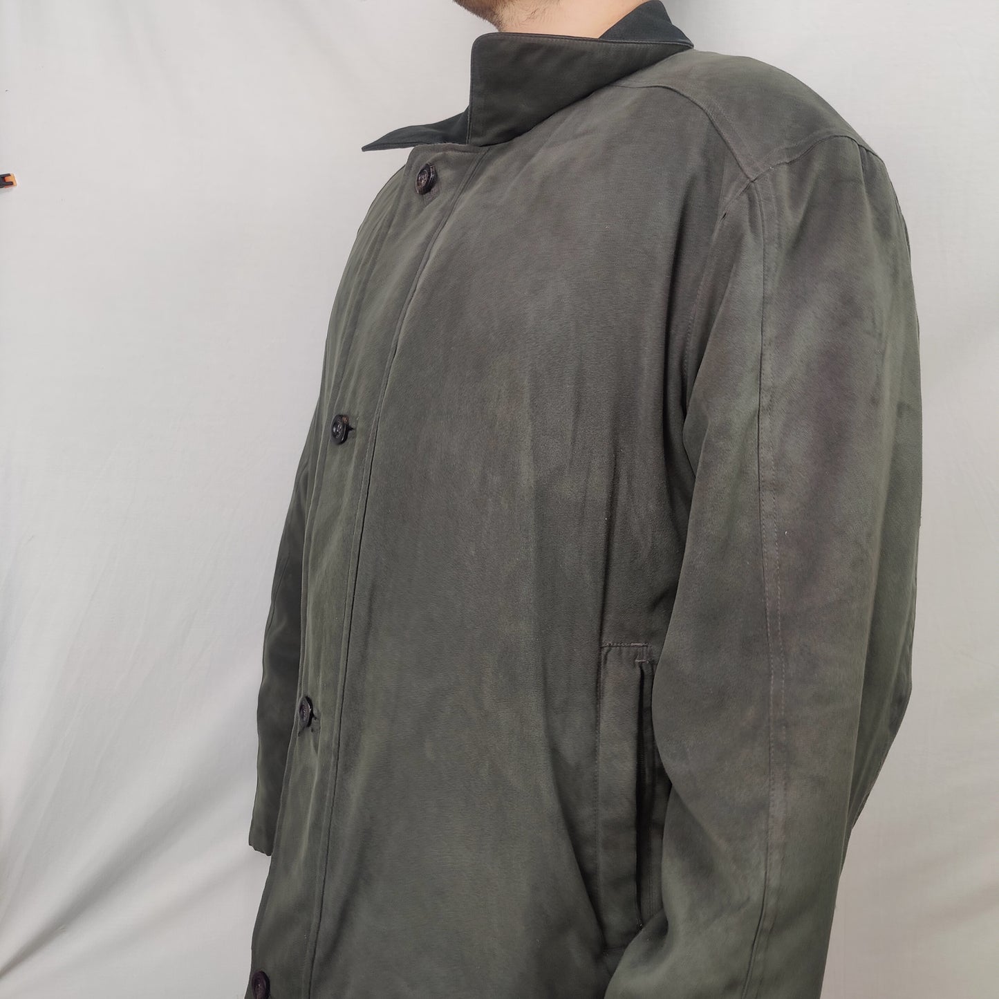 Douglas Vintage Dark Grey Pea Coat Jacket Men Size XL