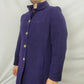 Christina Felix Vintage Purple Wool Cashmere Pea Coat Overcoat Women Size XL