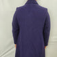 Christina Felix Vintage Purple Wool Cashmere Pea Coat Overcoat Women Size XL