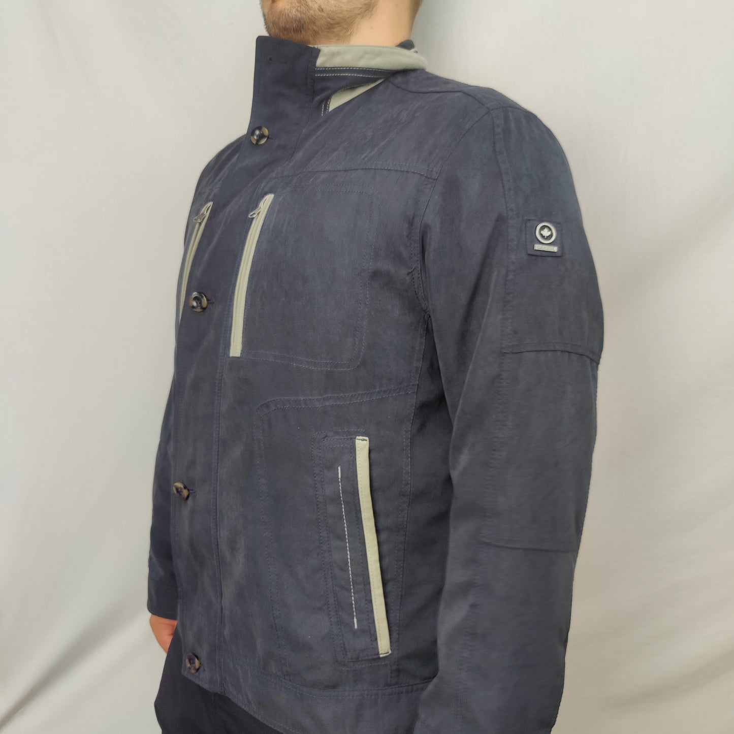 Redpoint Navy Blue Button Up Jacket Coat Men Size XL