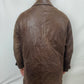 Hugo Boss Vintage Brown Leather Jacket Coat Men Size Large