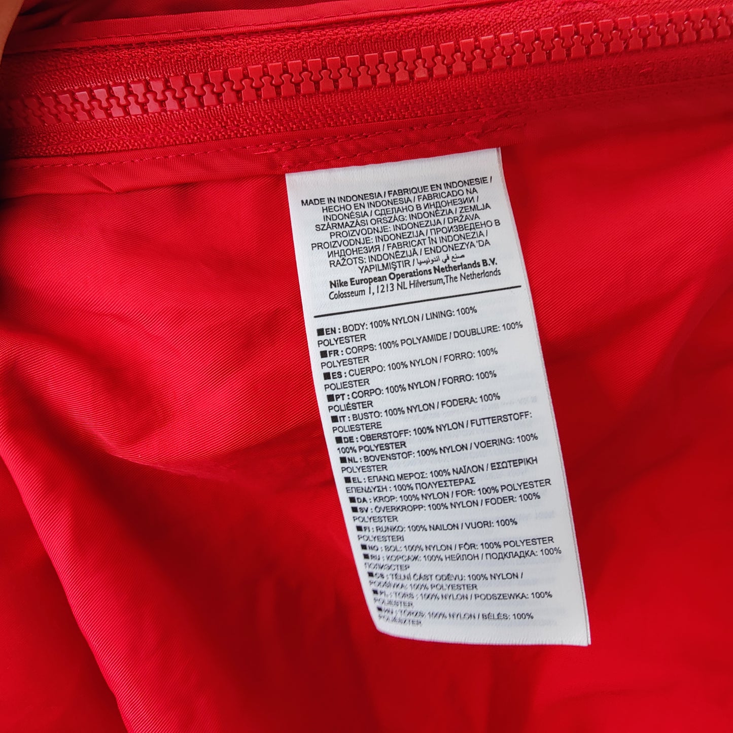 Nike Air Red Black Half Zip Anorak Windbreaker Jacket Men Size Large