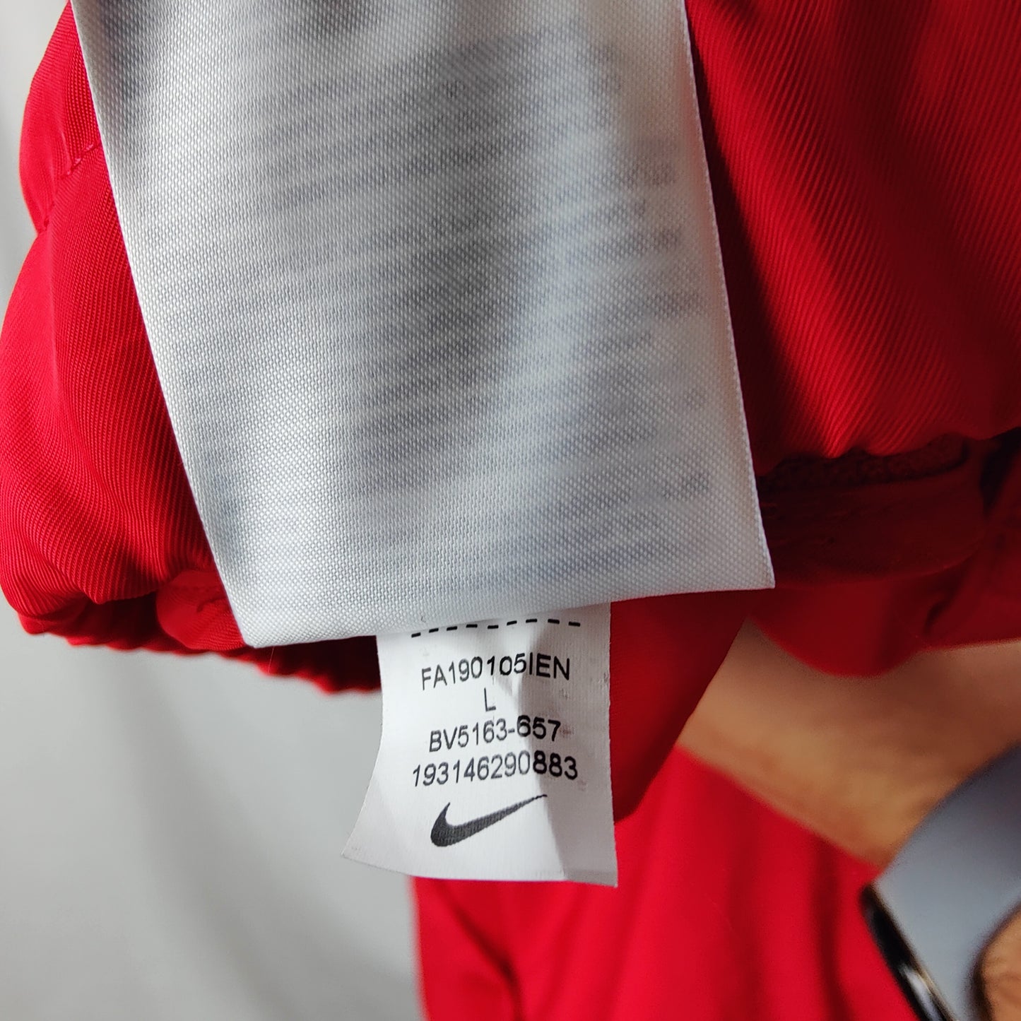 Nike Air Red Black Half Zip Anorak Windbreaker Jacket Men Size Large
