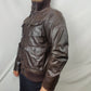 Gap Vintage Brown Leather Jacket Coat Men Size Large