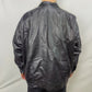 Philippe Monet Vintage Black Leather Jacket Coat Men Size Large