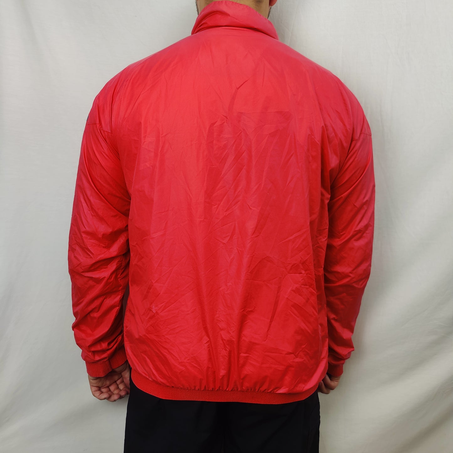 Adidas Red Lightweight Windbreaker Jacket Men Size Large